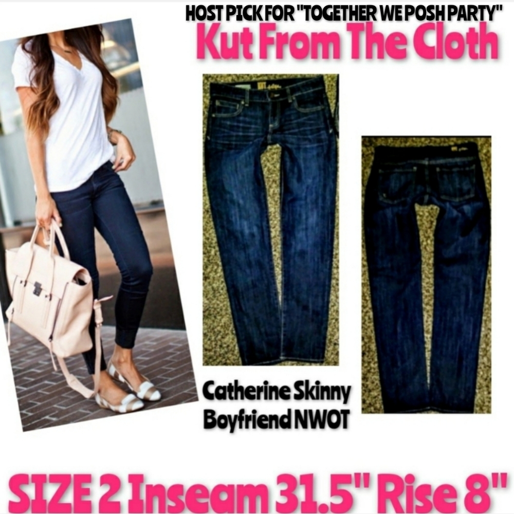 Kut From The Kloth Jeans Size 2 Skinny B.F. NWOT - Picture 1 of 12